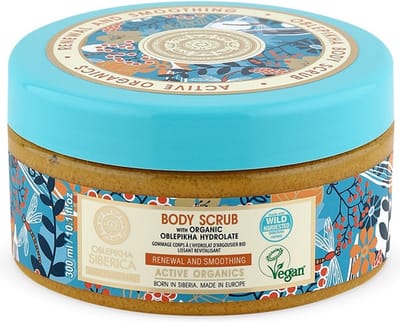 Bodyscrub met biologische duindoornhydrolaat, vernieuwing en zachtheid 300 ml | Natura Siberica