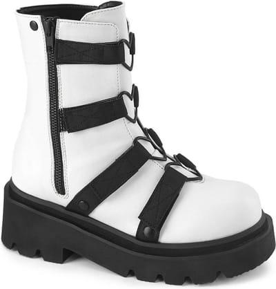 DemoniaCult - RENEGADE-50 Enkellaars - US 6 - 36 Shoes - Wit