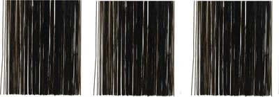 Decoris kerstboom folie slieren - tinsel - zwart - 3x zakje - 40 x 50 cm - kerstboomversiering
