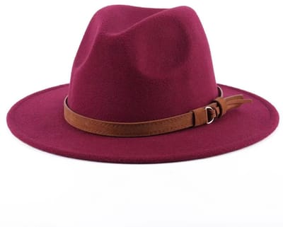Cap - Zonnehoed - Bucket Hat - zonnehoed heren - Bucket hat heren - Wandelhoeden - Wollen hoeden Waterdichte - Oprolbare vilten hoeden voor buiten - Opvouwbare leren hoedvoering - Voor mannen en vrouwen(Bordeauxrood)