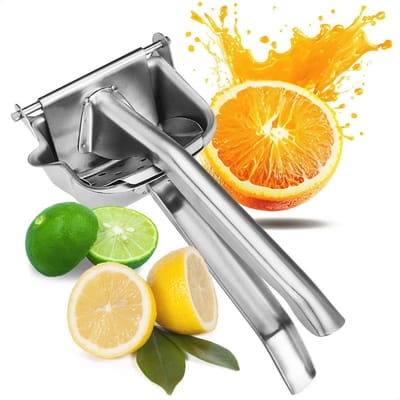Citruspers van roestvrij staal - Handmatige sapcentrifuge voor citroenen, sinaasappels en meer - Vaatwasmachinebestendig