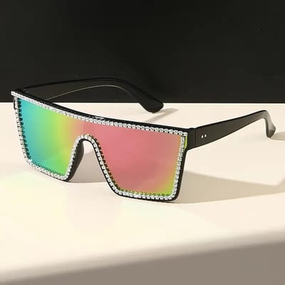 1 Stuk Europees en Amerikaans Tijdloos Populair Gepersonaliseerde Bril Strass Modieuze Ontwerp Herenstijl en Dames Modieuze Bril