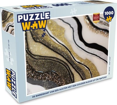 Puzzel Edelsteen - Abstract - Marmer print - Natuur - Legpuzzel - Puzzel 1000 stukjes volwassenen