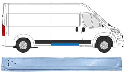 Schuifdeur reparatiepaneel binnen voor Opel Movano 2021-2026 / Rechts
