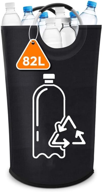 HEZIVO® Statiegeld Container 82L - Recycle Bak Flessen en Blikjes - Flessenbak - Flessentassen - Opvouwbaar
