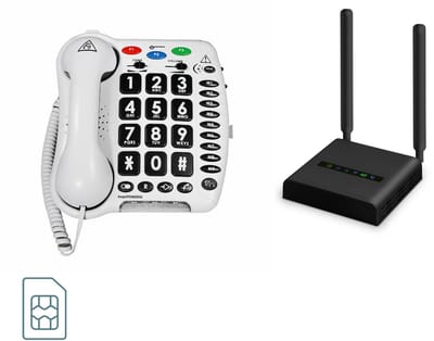 Geemarc CL2100 4G bundel met AmpliPower 50 – vaste telefoon via 4G – extra luid tot 60 dB