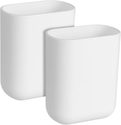Geïntegreerde Tandborstelhouder voor Badkamer, Organizer voor Tandpasta en Cosmetica, Wit, Eenvoudige Installatie zonder Boren