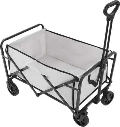 Bolderkar Wit - Opvouwbaar, Boodschappenkar en Trolley met Handkar Opvouwbaar - Voor Transport en Boodschappen