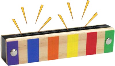 Kindermondharmonica - Houten Speelgoed - Muziek Ontdekken - 16 Gaten Dubbele Rij - 13.5 cm Lengte