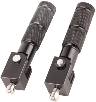 Dailygoods- Voetpedaal Inklapbaar 90 Graden - Aluminium - Ronde Klappedalen - Universele 8 mm Pedalen - Lichtgewicht - Professioneel Ontwerp - Voetensteun