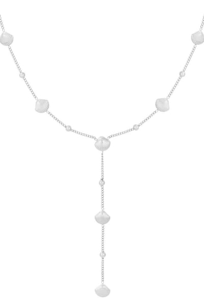 Bijoutheek Collier Y Schelpen Zilver