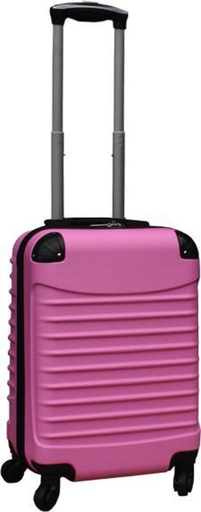 Handbagage koffer met wielen 39 liter - lichtgewicht - cijferslot - licht roze