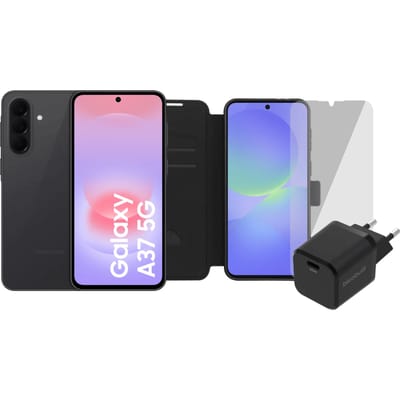 Samsung Galaxy A37 128GB Zwart 5G Enterprise Edition + Compleet Accessoirepakket