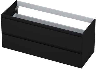 INK - Onderkast 2 Laden Greeploos Gelakt - 1200x450x520 Mm - Mat Zwart