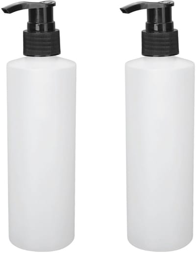 Dailygoods- Pompdispenser - 2 stuks 250 ml - Herbruikbaar - Geschikt voor crèmes/lotions - Badkamerzeepdispenser - Accessoires voor massageolieverwarming - Fles