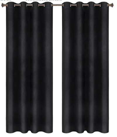 Bolt Edge Gordijnen - Set van 2 - Zwart - Verduisterend - Fluweel - Plooiband - 140x270cm