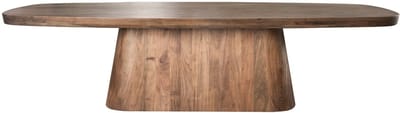 Luxe Eetkamertafel Ovaal Acaciahout - Eetkamer Tafel (300x120x77 cm) - Salontafel Industrieel Landelijk Acaciahout - Salon Tafel Acaciahout - Koffietafel - Woonkamertafel
