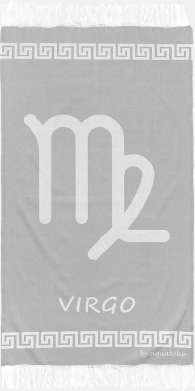 uit Turkije By Aquatolia Hamamdoek Virgo Zodiac - 100% Zacht Katoen - Strandlaken - Handdoek - Grijs - 100cm x 180cm - Originele hamamdoek uit Turkije