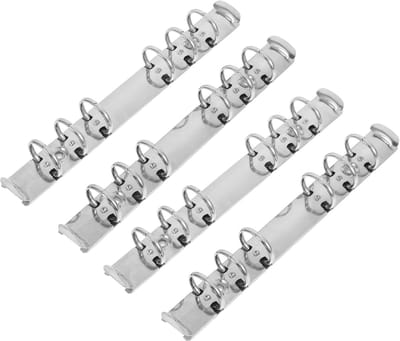 4-delige A6 6-ring binder mechanism kit voor notitieboek, vervangingsset voor losse bladen, metalen ringen en ringbanden