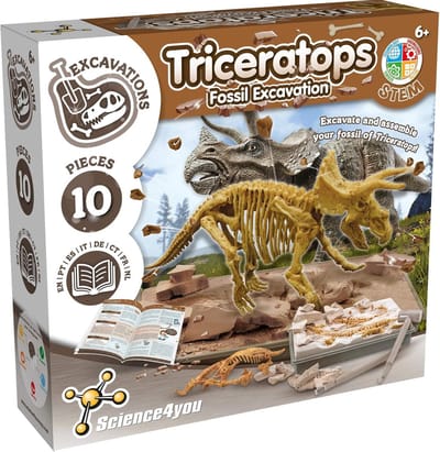 Science4you Triceratops Opgravingsset - Experimenteerdoos Archeologie & Paleontologie - Dinosaurus Opgraafkit - Dino Speelgoed
