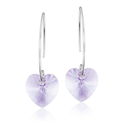 Montebello Oorbellen Pippa HZ58 - Swarovski Hart - 925 Zilver Gerhod. - Ø14mm - 40mm