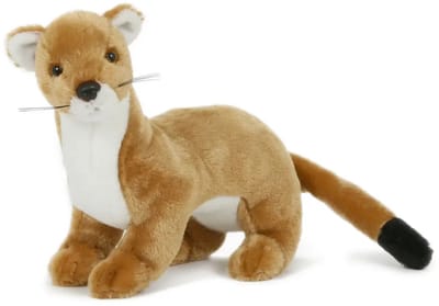 Semo Pluche wezel knuffel - lichtbruin - 23 cm - dieren speelgoed - marter achtigen