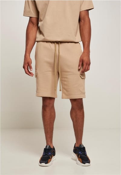 Urban Classics - Organic Cargo Sweat Korte broek - S - Beige