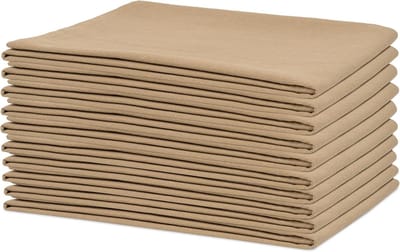 Beige theedoeken en keukendoeken van biologisch katoen, 10 stuks