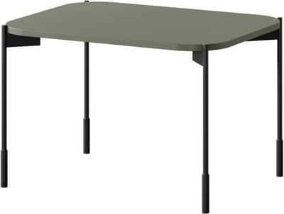 Sonatia salontafel rechthoekig 60x40 cm met metalen poten | Kleur: Olijfgroen | Maat: 60x40x45 cm