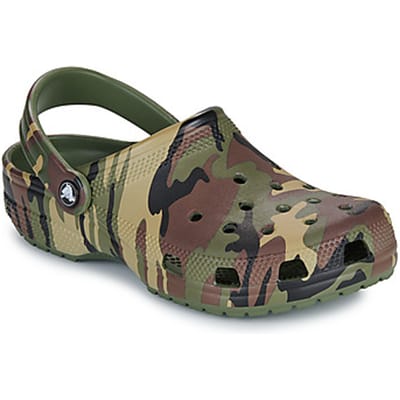 Klompen Crocs Sabots Classic Camouflage vert flottants