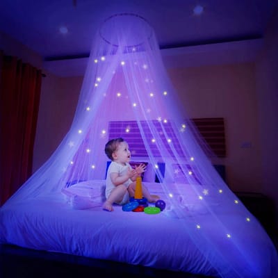 Lichtgevend Muskietennet voor Bed met Sterrenhemel - Anti-Muggen Luifel voor Kinderen en Volwassenen