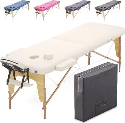 Opvouwbare Massagetafel voor Professioneel Gebruik - Lichte Houten Massagetafel met Reiki Paneel en Accessoires