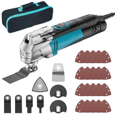 Oscillerende multitool met 23 accessoires - 300W zaag met 6 snelheden en 10.000 tot 22.000 tpm