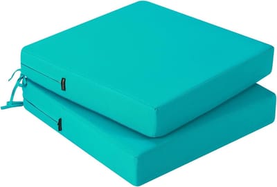 Stoelkussens Set - Zitkussens Buiten - Terras Meubels - Waterdicht Kleurecht - 45x45cm - Hemelsblauw