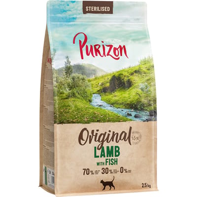 2,5kg Purizon Sterilised Adult Lam met Vis - graanvrij droog kattenvoer