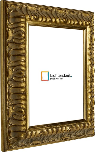 Fotolijst - Fotokader - Barok Goud - 4,6 cm breed profiel - Fotomaat 10x15 - Helder glas - Art.nr. 10691510152