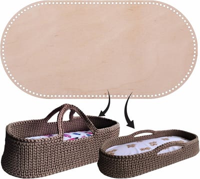 Houten Basis met Gaten voor Baby Mand Haken - DIY Babybedje en Creatieve Projecten - Multiplex Houten Plaat 85 x 45 cm