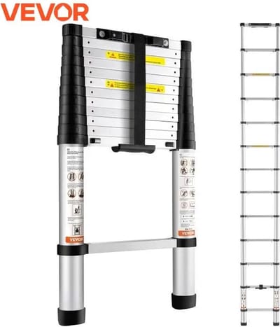 Currentgoodz - Telescopische ladder - Huishoudladder - Vouwladder - Schuifladder - Multifunctionele ladder - Maximale belasting 170 kg