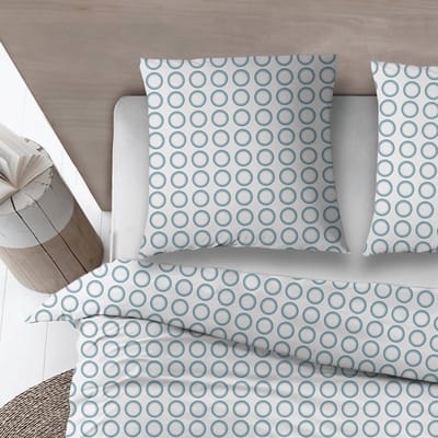 Sleepnight Lakenset Flanel Ingeborg Blauw - 180 x 290 cm + 1 kussensloop - [Blauw]