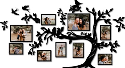 Fotolijst - Fotolijsten - Fotolijst collage - Stamboom fotolijst - Foto - Muurdecoratie - Wanddecoratie woonkamer -Wanddecoratie - Kamer decoratie - Fotorek - Photo frame - Foto wandrek - Foto muur - Moederdag - Kerstcadeau - Moederdag cadeautje