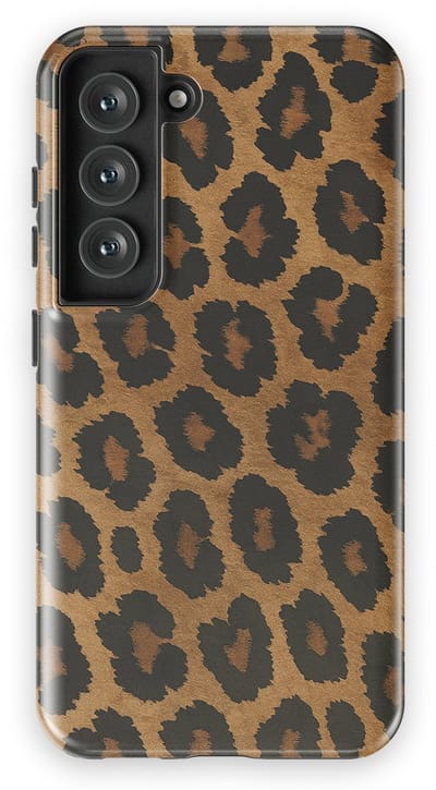 DripCase Luipaard Hoesje Samsung Galaxy S23 | Backcover met Mag | Hoesje met Dierenprint Samsung Galaxy S23 Leopard Dark