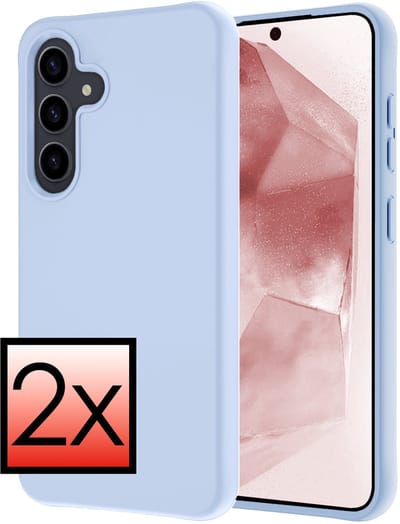 Hoesje - 2 Stuks - Geschikt voor Samsung Galaxy A56 - Sterk & Shockproof - Case Siliconen - Back Cover - Telefoon Hoes - Lichtblauw
