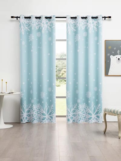 Hegufusmy    1 STKS Sneeuwvlok Decoratief Verduisteringsgordijn Gebruikt voor Woonkamer, Slaapkamer, Studeerkamer Huisdecoratie 63  84  95  Ponsen 138x160cm&Grommet Top gray