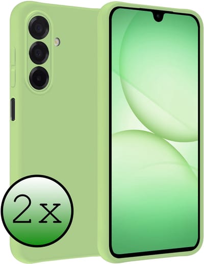 Hoesje 2 Stuks - Geschikt voor Samsung Galaxy A17 - Sterk & Shockproof - Case Siliconen - Back Cover - Telefoon Hoes - Groen