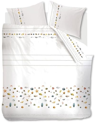 Marjolein Bastin Shellfish dekbedovertrek - Eenpersoons - 140x200/220 - Wit