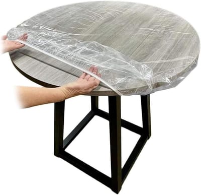 Transparant Tafelkleed - Ronde Beschermhoes - Tafel Beschermen - Met Elastiek - 70 cm - Transparant