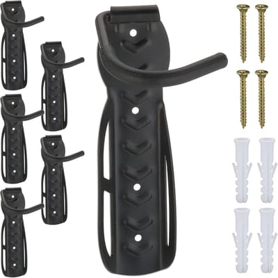 Famanu - Set van 6 fiets muurbeugels, verticale montage tot 25 kg per stuk