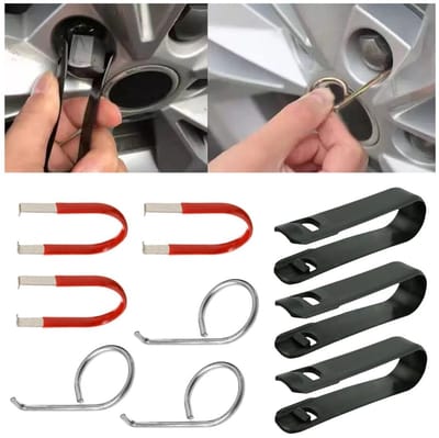 Dailygoods- Wielmoeren Gereedschap - 9 Stuks - Wielboutkaptrekker - Pincetverwijderaar - Kunststof/Roestvrij Staal - Effectieve Verwijdering - Wielbout