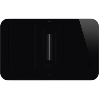 SMEG Induction hob with integrated hood Kookplaat, Isola, Inductie met geïntegreerde afzuiging, 83 cm, Black with stainless steel effect frame, Inbouw: Tussenbouw