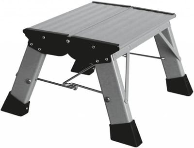 Vouwtrap Aluminium - Opvouwbare Trede - Veilig Klussen - Lichtgewicht Ontwerp - 5 Treden - Zilver